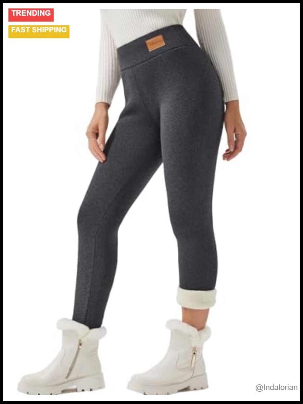 Women Winter Fleece Lined Thermal Leggings High Waist Butt Lift Stretchy Sherpa